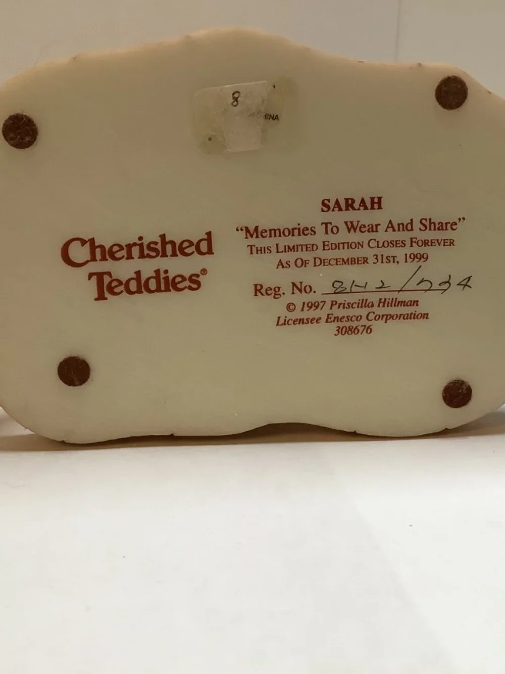 Vintage Cherished Teddies – Sarah 